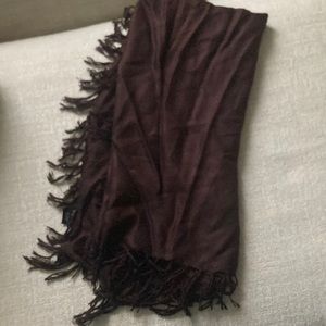 Brown Fringe Scarf